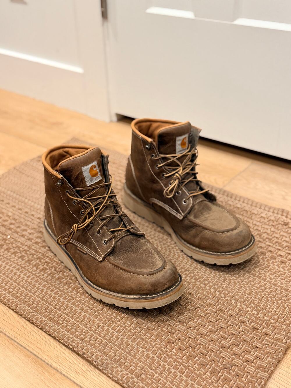 Carhartt Waterproof 6-Inch Moc Toe Wedge Men’s Work Boots Size 12